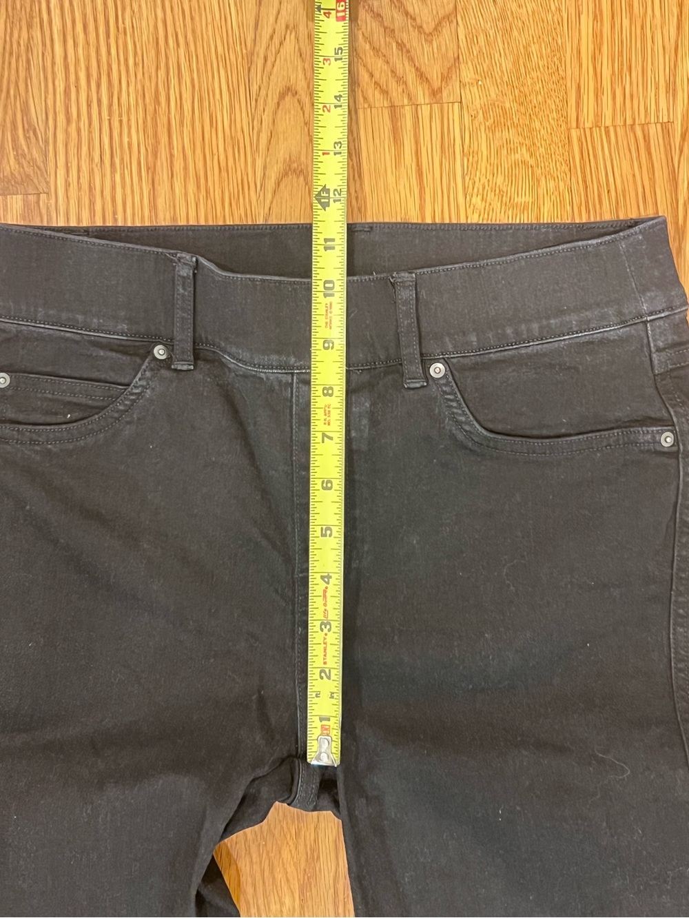 Spanx Flare Jeans Clean Black Pull On Stretch 20326Q Size Medium - Picture 6 of 9